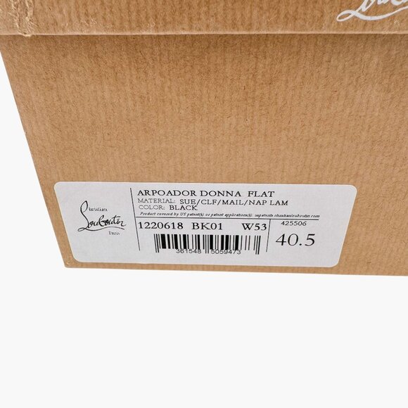 Christian Louboutin Arpoador Black Suede Sock Sneakers Size 40.5 US 10.5 Women's - Picture 16 of 16